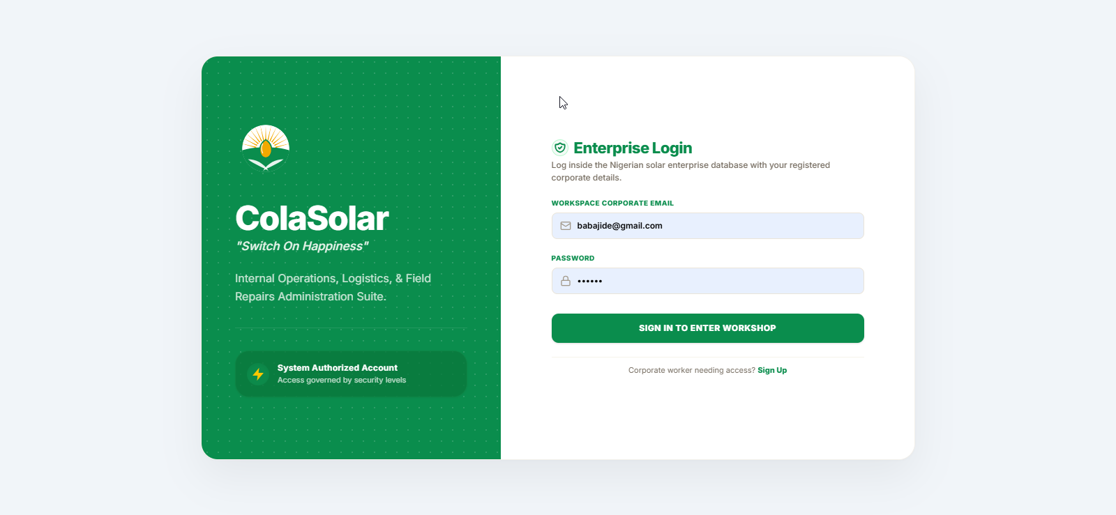 Login Page
